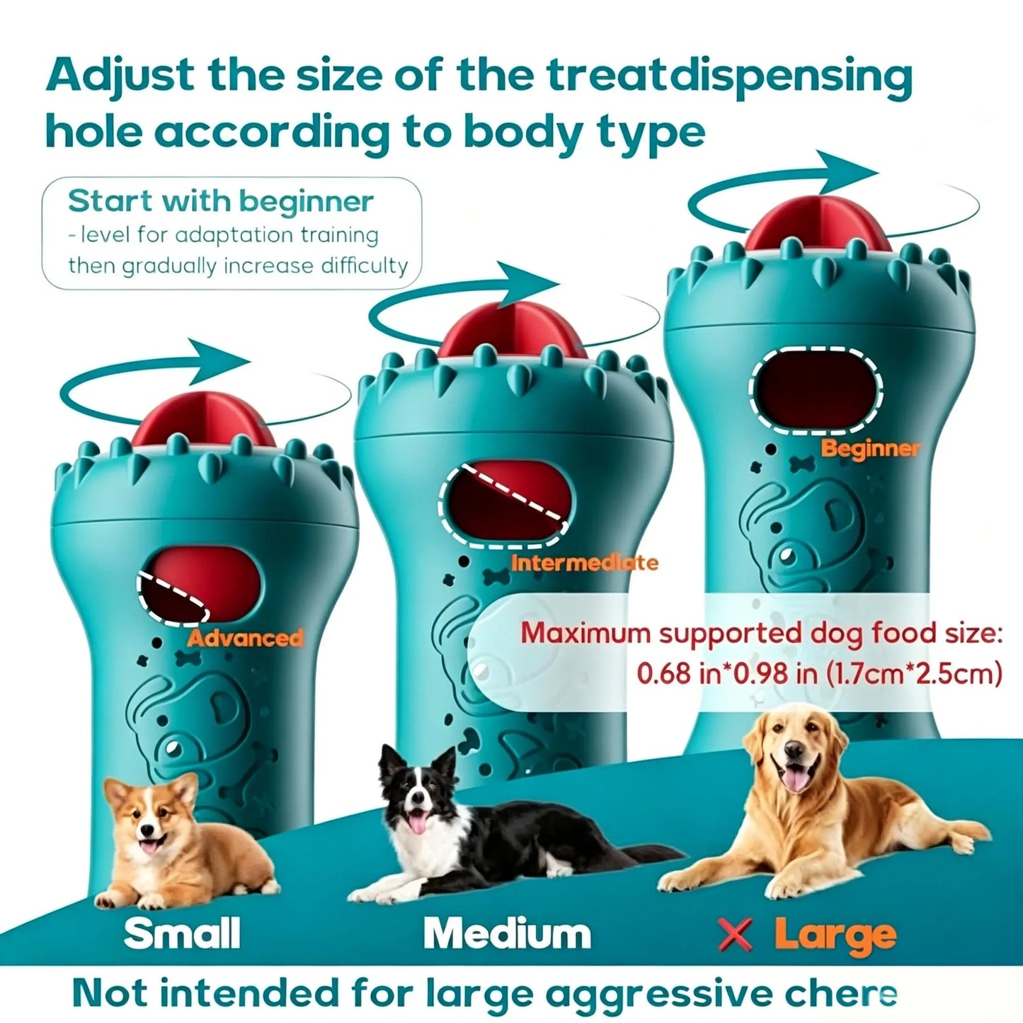 Engaging Interactive Treat Dispensing Dog Puzzle Toy for Brain Stimulation and Fun - Perfect for Dogs, Cats, and Puppies!