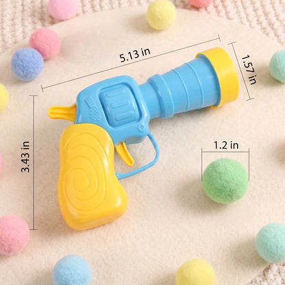 Interactive Cat Toy Launcher Set, Includes 1 Launcher & 30 Plush Balls, Indoor Exercise, Enhances Bonding, No Batteries Needed, Durable Design,Boredom Relief,Cute Kitten Fun Gift,For Kittens and Adult Cats