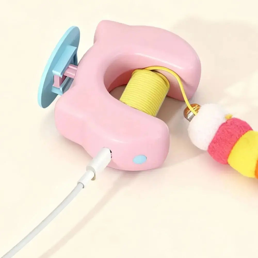 Exciting Electric Hanging Cat Teaser Toy - USB Rechargeable Interactive Fun for Your Indoor Kitten!