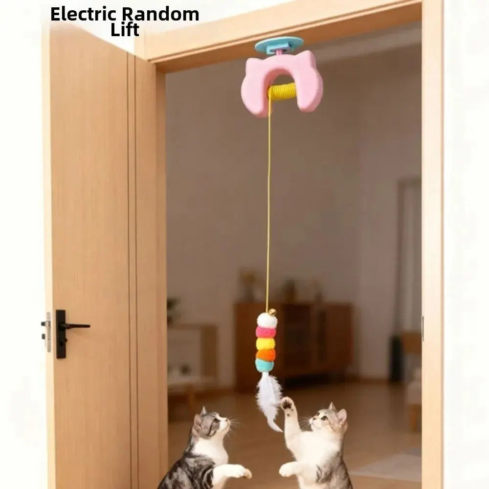 Exciting Electric Hanging Cat Teaser Toy - USB Rechargeable Interactive Fun for Your Indoor Kitten!