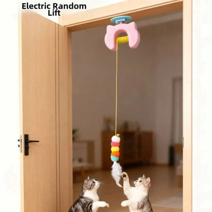 Exciting Electric Hanging Cat Teaser Toy - USB Rechargeable Interactive Fun for Your Indoor Kitten!
