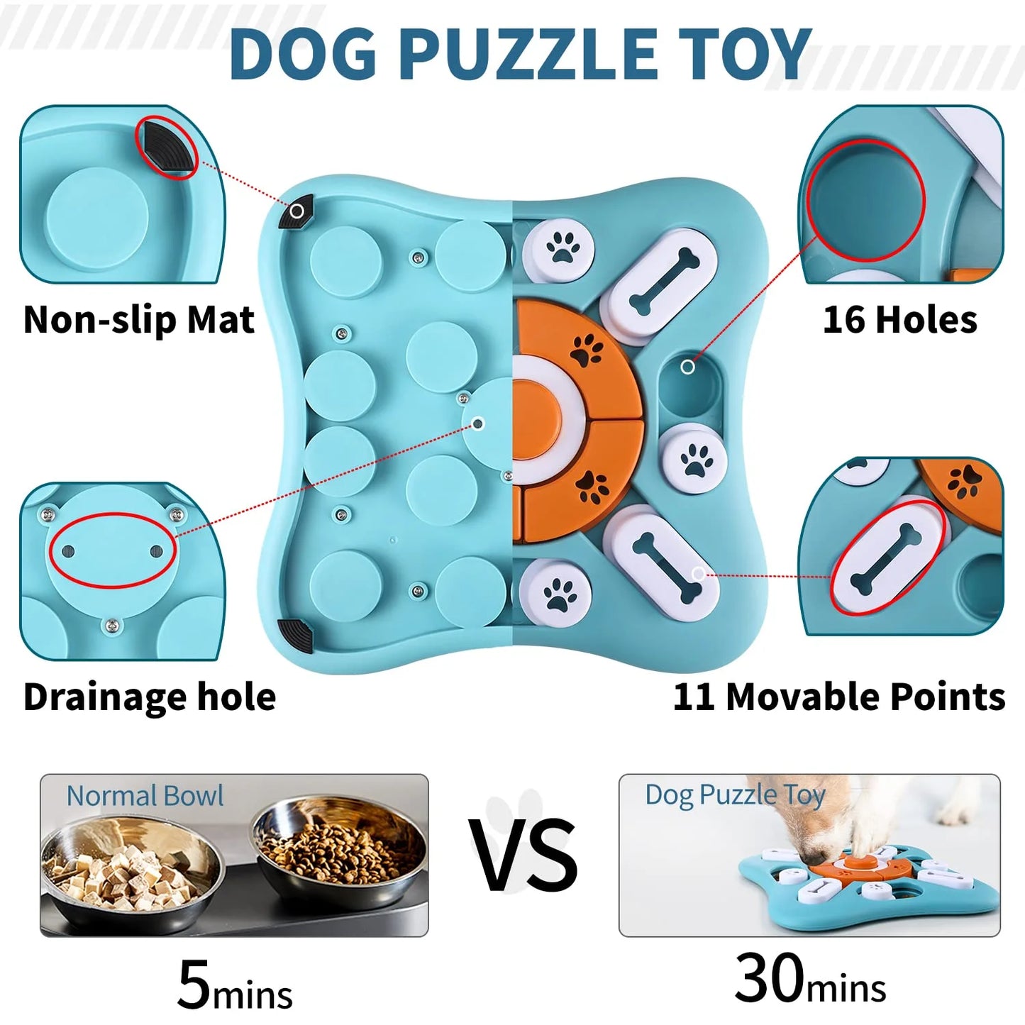 Engaging Dog Puzzle Toys for IQ Training - Interactive Treat Dispensing Toys for Dogs and Cats, Perfect for Brain Stimulation and Fun!