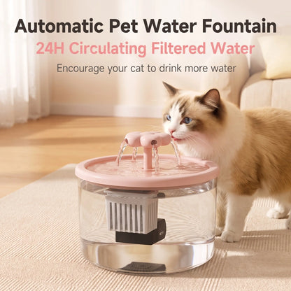 Elevate Your Cat's Hydration Experience with the Stylish and Quiet USB-Powered Cat Fountain Water Dispenser