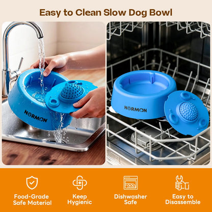 Engage Your Pup with the Normon Interactive Slow Feeder Dog Bowl – Perfect for Liquid Treats and Soft Foods!