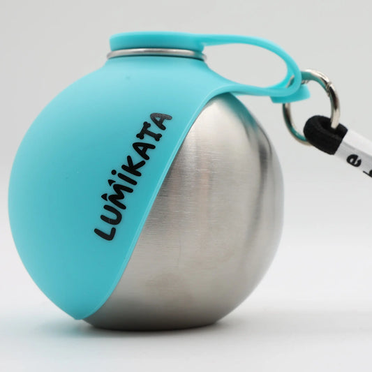 Lumikata 2-in-1 Portable Tumbler & Water Ball for Dogs - 10oz Stainless Steel Leak-Proof Bottle with Silicone Bowl for On-the-Go Hydration
