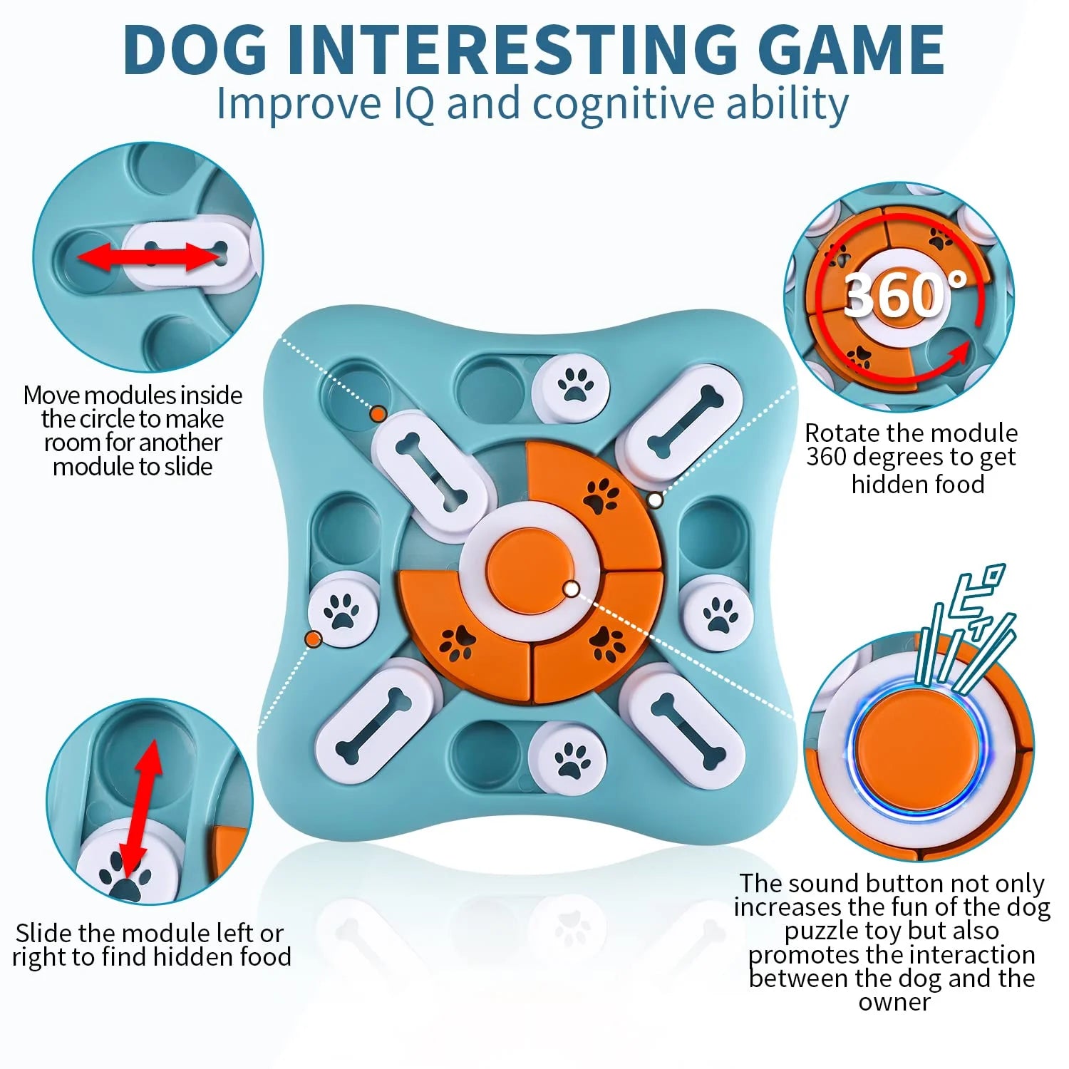 Engaging Dog Puzzle Toys for IQ Training - Interactive Treat Dispensing Toys for Dogs and Cats, Perfect for Brain Stimulation and Fun!