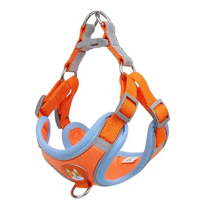 Elevate Your Pet's Outdoor Experience with Our 2 Pack Adjustable Suede Harness & Leash Set - Soft, Durable, and Reflective for Safe Walks Day or Night!