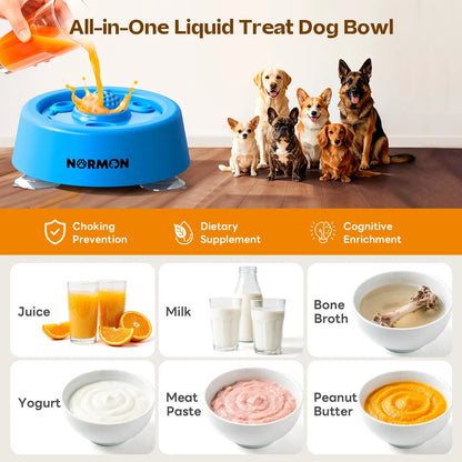 Engage Your Pup with the Normon Interactive Slow Feeder Dog Bowl – Perfect for Liquid Treats and Soft Foods!