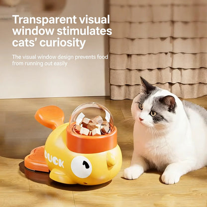Transform Mealtime into Playtime with the Ducks & Co. Duck Feeder for Cats – Includes 3 Fun Treat Holders!