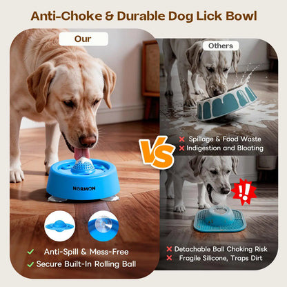 Engage Your Pup with the Normon Interactive Slow Feeder Dog Bowl – Perfect for Liquid Treats and Soft Foods!