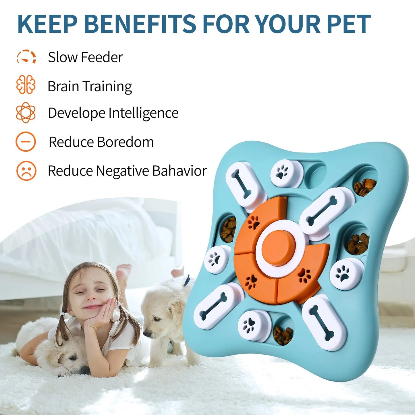 Engaging Dog Puzzle Toys for IQ Training - Interactive Treat Dispensing Toys for Dogs and Cats, Perfect for Brain Stimulation and Fun!