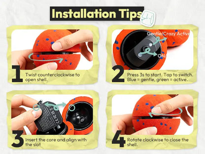 Exciting Automatic Rolling Dog Ball Toy with Motion Sensor – Self-Moving, Bouncing, and Rotating Fun for Your Pet!