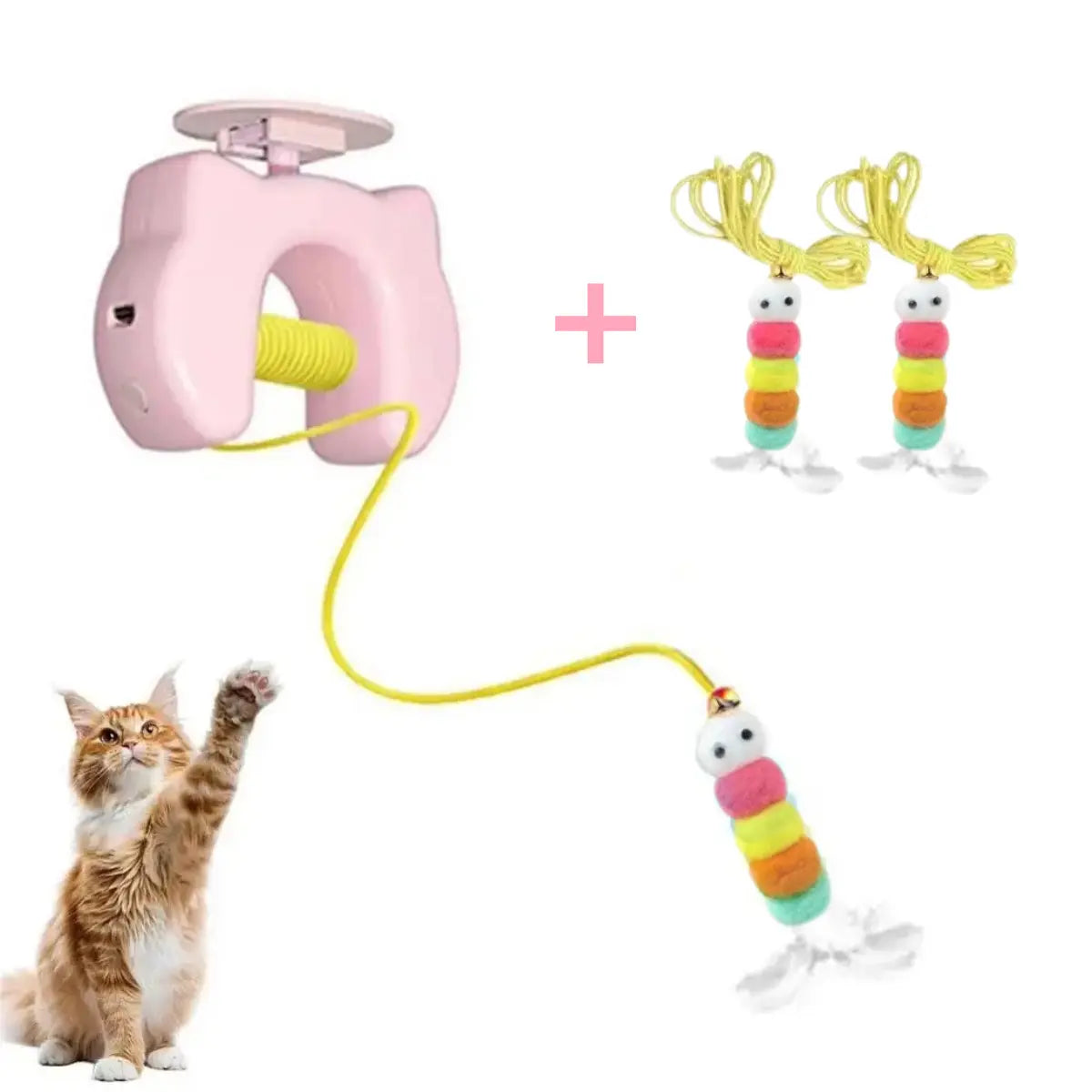 Exciting Electric Hanging Cat Teaser Toy - USB Rechargeable Interactive Fun for Your Indoor Kitten!