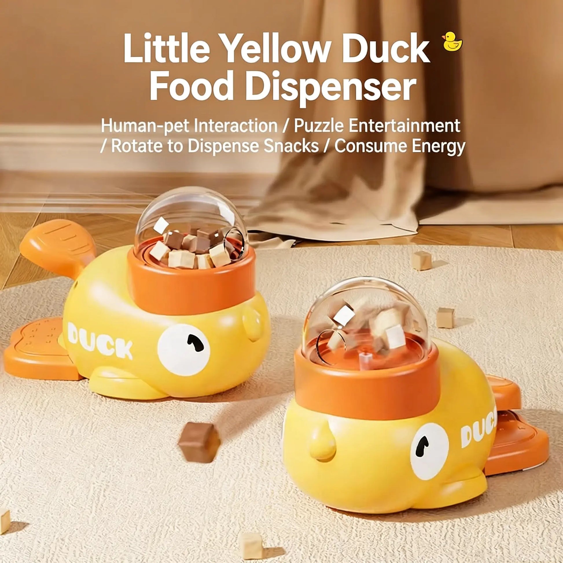 Transform Mealtime into Playtime with the Ducks & Co. Duck Feeder for Cats – Includes 3 Fun Treat Holders!