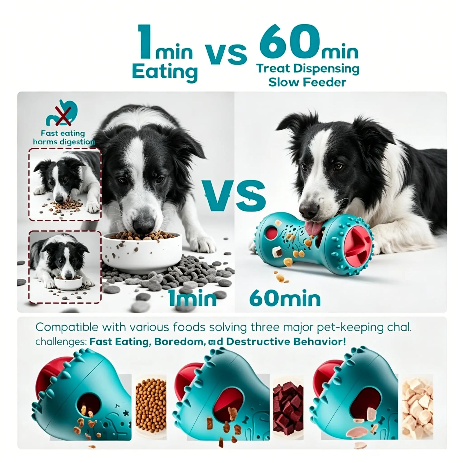 Engaging Interactive Treat Dispensing Dog Puzzle Toy for Brain Stimulation and Fun - Perfect for Dogs, Cats, and Puppies!