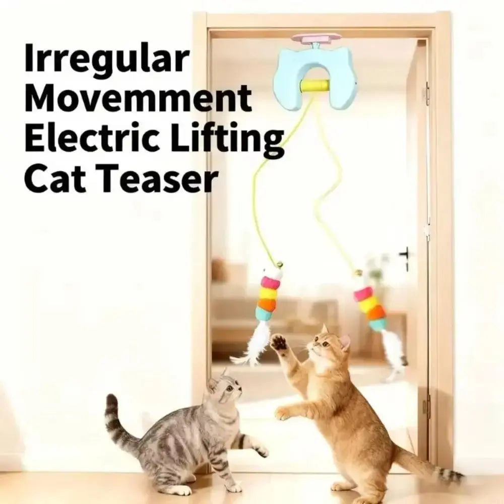 Exciting Electric Hanging Cat Teaser Toy - USB Rechargeable Interactive Fun for Your Indoor Kitten!