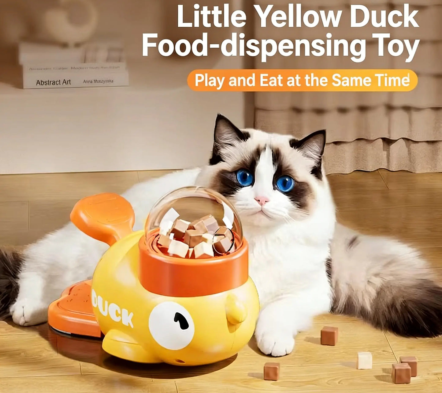 Transform Mealtime into Playtime with the Ducks & Co. Duck Feeder for Cats – Includes 3 Fun Treat Holders!