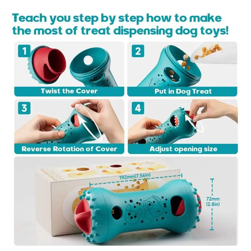 Engaging Interactive Treat Dispensing Dog Puzzle Toy for Brain Stimulation and Fun - Perfect for Dogs, Cats, and Puppies!