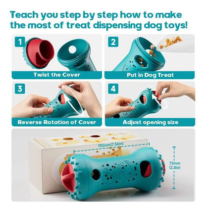 Engaging Interactive Treat Dispensing Dog Puzzle Toy for Brain Stimulation and Fun - Perfect for Dogs, Cats, and Puppies!